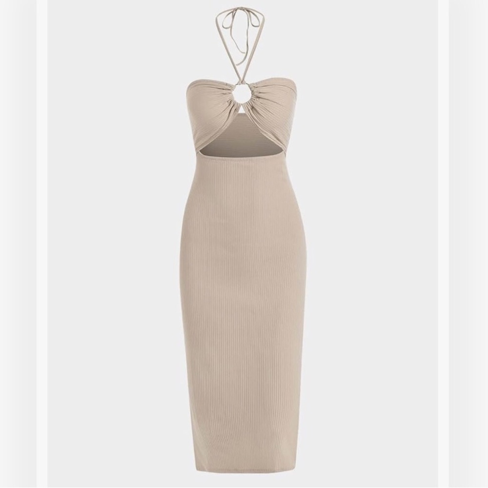 ZAFUL Midi Halter Cut Out Dress NWT